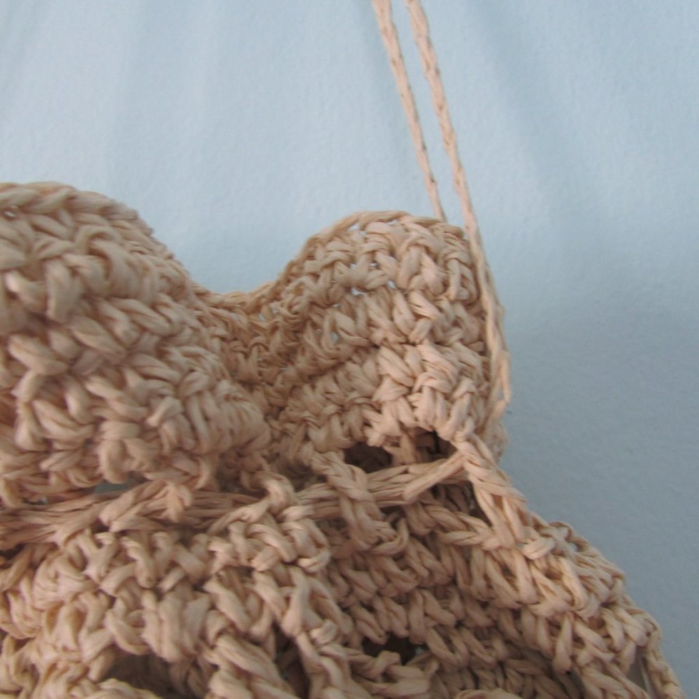 Mini Straw Hobo Bag With Drawstring - image 5